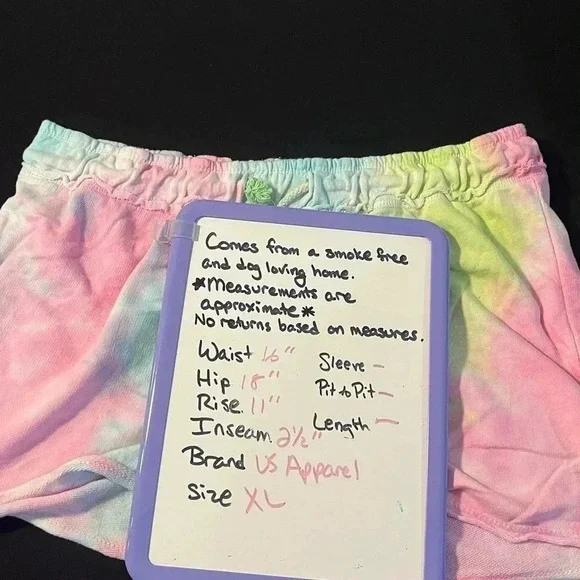 US Apparel size XL French Terry cotton tie dye shorts EUC - Picture 6 of 6